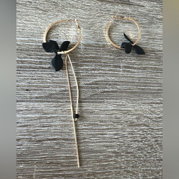 BohemianâflowerâhoopâearringsâA366 - Picture 3 of 3